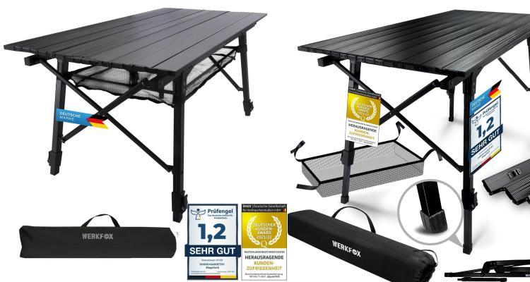 Zu sehen ist Bild 1 zum Beitrag mit dem Thema: Werkfox Camping-Tisch Klapptisch